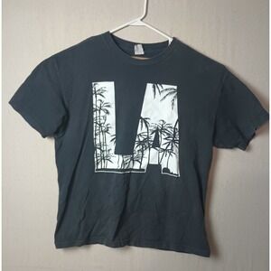 Vintage LA Palm Tree Graphic T-Shirt‎ Casual Travel Tee Size XL N